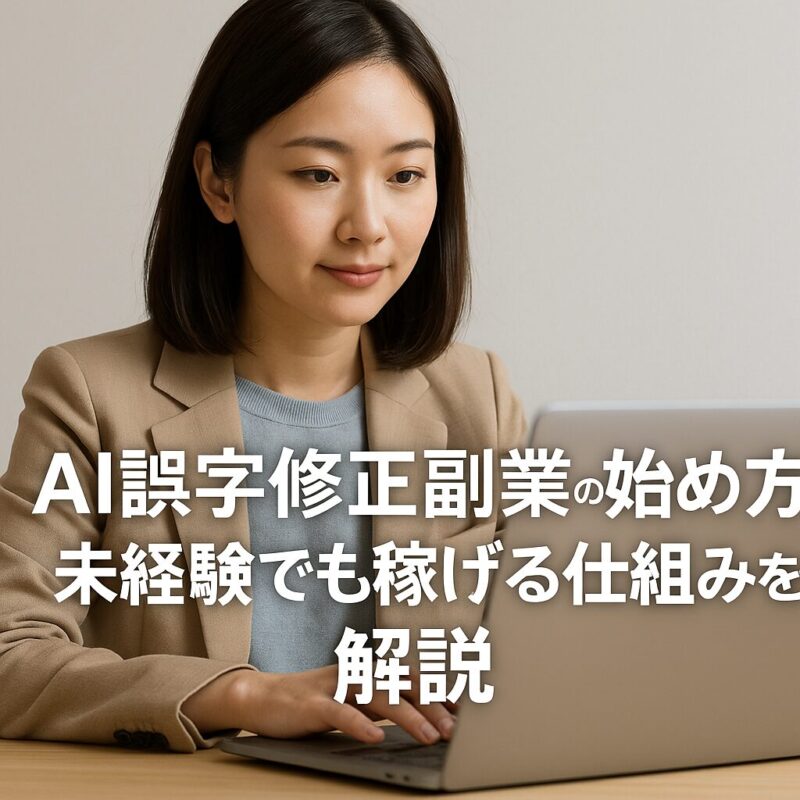 AI誤字修正副業の始め方|未経験でも稼げる仕組みを解説